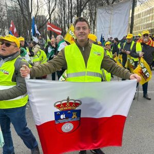 Luis Pérez Portilla, secretario general de UGAM-COAG hablando de la concentració…